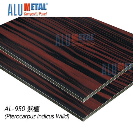 1220X2440mm ন্যানো সারফেস কাঠের অ্যালুমিনিয়াম কম্পোজিট প্যানেল Acp শীট বহি 10mm