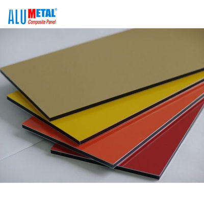 1220x2440mm ব্রাশ PVDF অ্যালুমিনিয়াম কম্পোজিট প্যানেল শীট 5mm AA1100