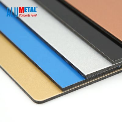 6mm Dibond 1500 X 4000mm PE অ্যালুমিনিয়াম কম্পোজিট প্যানেল স্যান্ডউইচ বোর্ড ন্যানো ফায়ারপ্রুফ