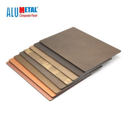 3mm ইস্পাত PVDF Acm অ্যালুমিনিয়াম কম্পোজিট প্যানেল কপার ন্যাক্রিয়াস 1250mm
