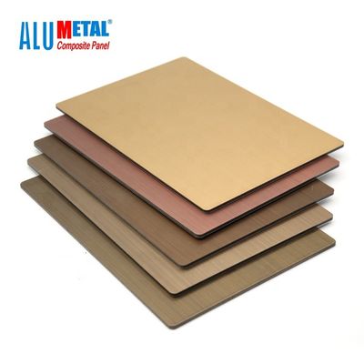 3mm ইস্পাত PVDF Acm অ্যালুমিনিয়াম কম্পোজিট প্যানেল কপার ন্যাক্রিয়াস 1250mm