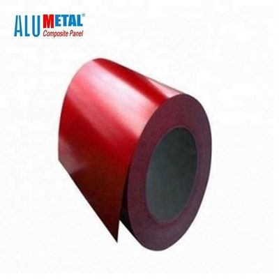 রঙিন 8011 2500MM প্রলিপ্ত অ্যালুমিনিয়াম কুণ্ডলী পিভিসি প্রলিপ্ত অ্যালুমিনিয়াম ট্রিম কুণ্ডলী 0.06MM