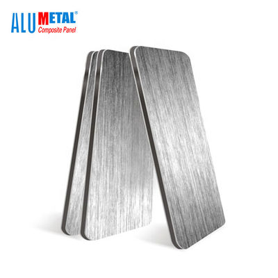 Anodized 0.08mm ব্রাশ অ্যালুমিনিয়াম কম্পোজিট প্যানেল শীট Cladding 1220mm LDPE কোর